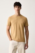 Tommy Jeans tričko pánske s bavlnou béžové DM0DM20363