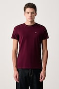 Tommy Jeans T-shirt męski bawełniany bordowy DM0DM04411
