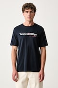 Tommy Hilfiger tričko pánske bavlnené tmavomodré MW0MW44875