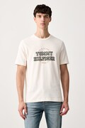Tommy Hilfiger majica za muškarce od pamuka bež MW0MW44892