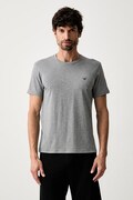 Emporio Armani Underwear T-shirt lounge męski bawełniany z elastanem 2-pack szary EM000391 AF25017