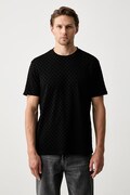 Armani Exchange tricou pentru bărbați din bumbac negru XM003079 AF10356
