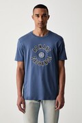 Armani Exchange T-shirt męski bawełniany niebieski XM003074 AF10362