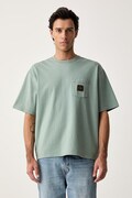 Levi's majica za muškarce od pamuka SS WORKWEAR PKT zelena 008AB-0000