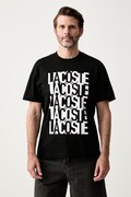 Lacoste T-shirt męski bawełniany czarny TH0644