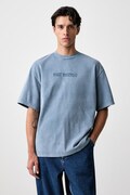 Axel Arigato T-shirt oversize bawełniany męski niebieski A3118011