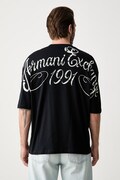 Armani Exchange férfi pamut póló sötétkék XM003559 AF10358