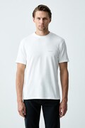 Armani Exchange T-shirt męski bawełniany z elastanem biały XM003141 AF26650
