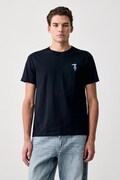 Trussardi T-shirt męski bawełniany granatowy G0868000259N