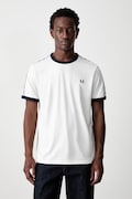Fred Perry T-shirt bawełniany męski biały M4620