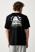 The North Face t-shirt ανδρικό βαμβακερό Natural Relaxed μαύρο NF0A8JPQJK31