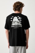 The North Face t-shirt ανδρικό βαμβακερό Natural Relaxed μαύρο NF0A8JPQJK31