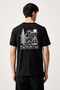 The North Face t-shirt ανδρικό με βαμβάκι Monte μαύρο NF0A8JAVJK31
