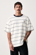 adidas Originals T-shirt męski bawełniany z elastanem Resort beżowy KW8247