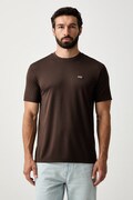 EA7 Emporio Armani T-shirt męski z modalem brązowy AF13862.7M002096
