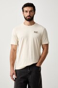 EA7 Emporio Armani T-shirt męski bawełniany beżowy AF13741.7M002229