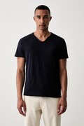 Zadig&Voltaire T-shirt męski bawełniany MONASTIR granatowy JMTN01642