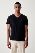 Zadig&Voltaire T-shirt męski bawełniany MONASTIR granatowy JMTN01642