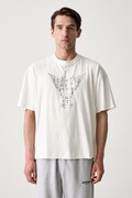Tricou cu bumbac pentru bărbați bej MLM101141