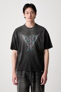 Tricou cu bumbac pentru bărbați negru MLM101141
