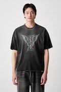 Tricou cu bumbac pentru bărbați negru MLM101141