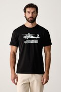 Alpha Industries tričko pánske bavlnené Airborn Ops čierne 268507