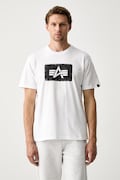 Alpha Industries T-shirt męski bawełniany Washed Out biały 268512
