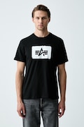 Alpha Industries T-shirt męski bawełniany Washed Out czarny 268512