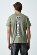 Alpha Industries majica za muškarce od pamuka Backprint Vintage Panel zelena 268513
