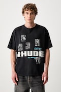 RHUDE tričko bavlnené pánske čierne RHPF26TT03012