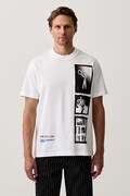 Karl Lagerfeld Jeans T-shirt męski bawełniany biały B3M17031