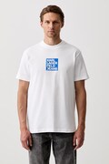 Karl Lagerfeld Jeans T-shirt męski bawełniany biały B3M17003