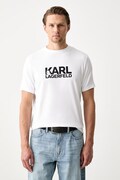 Karl Lagerfeld T-shirt męski bawełniany biały 500235.755780