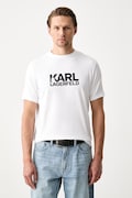Karl Lagerfeld T-shirt męski bawełniany biały 500235.755780