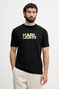 Karl Lagerfeld kratka majica moška bombažna črna 500235.755780