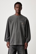 Carhartt WIP L/S Loose Pocket longsleeve męski bawełniany szary I036862
