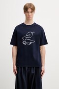Drôle de Monsieur tricou pentru bărbați din bumbac Dandy Dog bleumarin L-TS332-CO002