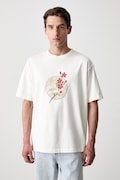Drôle de Monsieur Porcelaine T-shirt bawełniany męski beżowy L-TS329-CO248