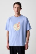 Drôle de Monsieur Porcelaine T-shirt bawełniany męski niebieski L-TS329-CO248