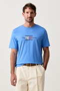 Tommy Hilfiger T-shirt męski bawełniany niebieski MW0MW43226