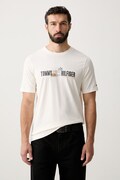 Tommy Hilfiger T-shirt męski bawełniany beżowy MW0MW43197