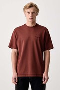 PS Paul Smith T-shirt męski bawełniany z elastanem brązowy M2R-965X-W22560