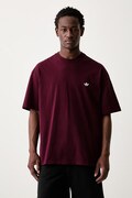 adidas Originals T-shirt męski bawełniany Trefoil Essentials bordowy KV3139