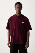 adidas Originals T-shirt męski bawełniany Trefoil Essentials bordowy KV3139