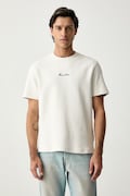 Guess Jeans T-shirt męski z bawełną beżowy M6YP09 K4177