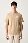 Michael Kors T-shirt męski bawełniany beżowy CS552MZFV4