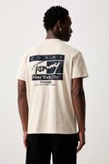 Tommy Jeans T-shirt męski bawełniany beżowy DM0DM23177