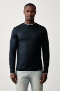 BOSS longsleeve męski bawełniany H-Tenison granatowy 50565601