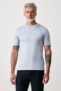 BOSS T-shirt męski bawełniany H-Tessler niebieski 50565570
