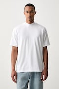 BOSS Green tričko pánské bavlněné s elastanem Tee Collar bílé 50562120